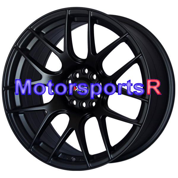 19 19x8.75 xxr 530 flat black concave wheels rims 5x114.3 09 14 subaru wrx sti