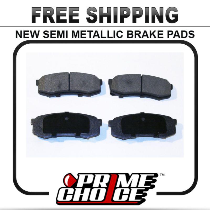 New premium complete set of rear metallic disc brake pads with shims