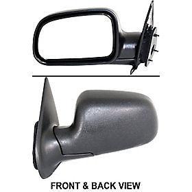 Manual side view door mirror assembly driver's left