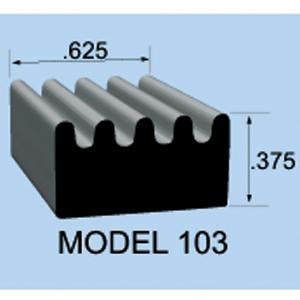 Clean seal weather strip, .375"x .625" x 100' 103h2-100