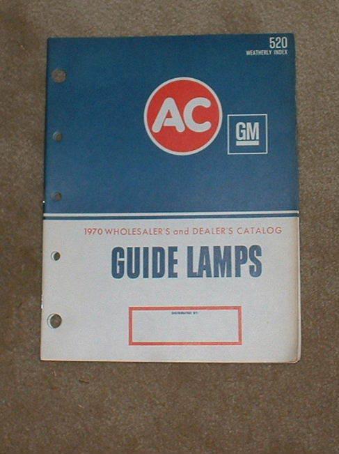 1970 guide lamps wholesalers & dealers catalog