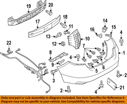 Mazda oem gs3l67150c rear bumper-harness