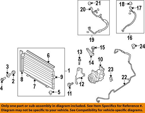 Subaru oem 73210sc012 a/c condenser