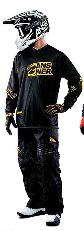 Answer mode gear set jersey pant gloves blk new 2014 motocross dirt bike atv 