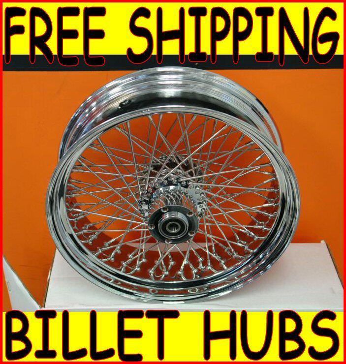 Dna chrome 18" x 5.5" 80 spoke rear wheel harley chopper bobber custom softail