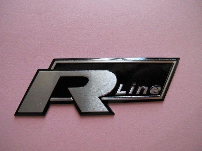 R line aluminium car logo grille fender truck emblem badge sticker decal for vw