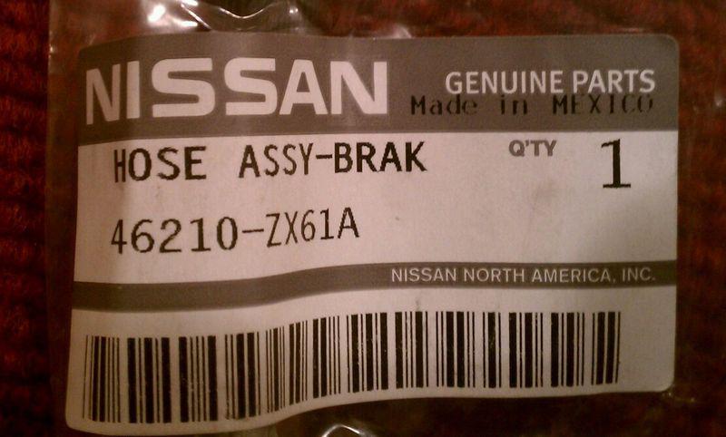 Nissan oem 46210zx61a brake hose, front/disc brake hydraulic hose