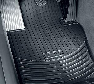 Front & rear set of blk 7 series e66 rubber mats oem