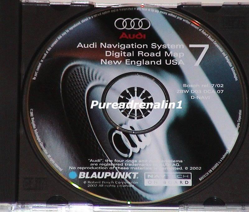 2001 2002 audi a4 a6 a8 navigation d navi nav map disc cd 7 new england ct ri vt