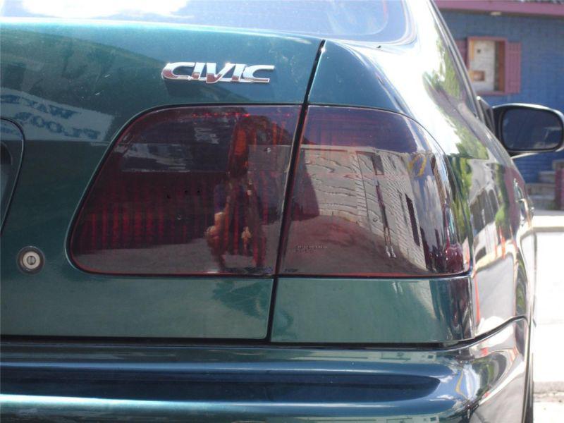Honda civic sedan smoke colored tail light film  overlays 1999-2000