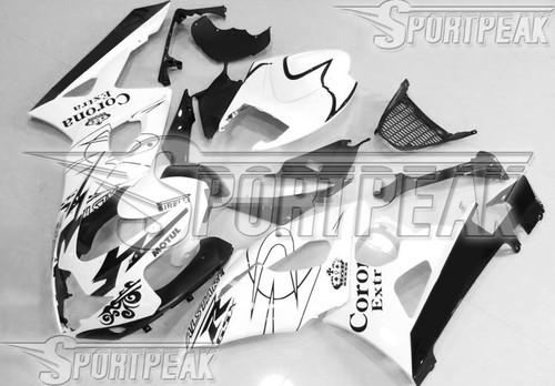 Fit suzuki 2005 2006 gsx-r gsxr 1000 k5 05 06 fairing abs bodywork white f61b29