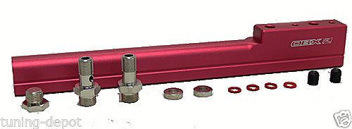 Obx red aluminum fuel rail fit for 1992 93 94 1995 civic dx lx ex cx si d15 d16