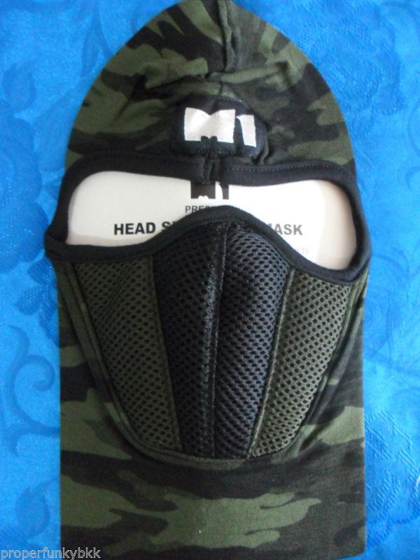 M1 protective filter full head neck scooter balaclava face mask green army new 