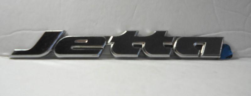 New genuine oem vw "jetta" script emblem 6 5/8" x 1" chrome fits trunk 1993-98?