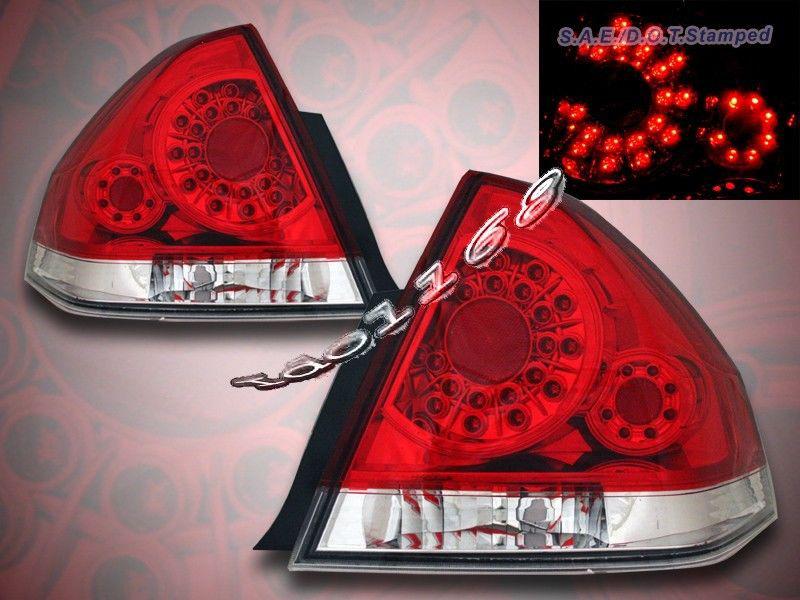 06 07 08 09 10 11 impala ss/ls/lt red clear led tail lights lamps sedan 4-door