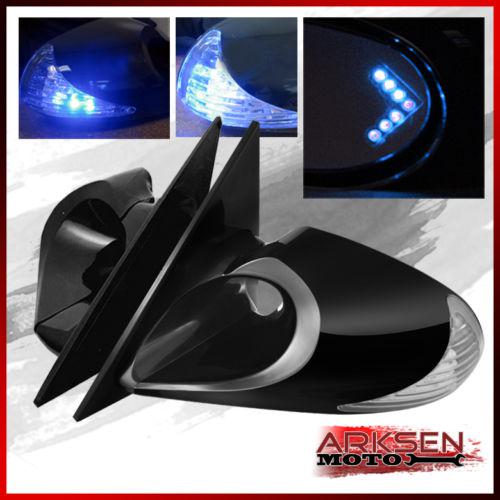 03-06 350z blue led arrow side turn signal m3 manual adjust mirrors w/brackets