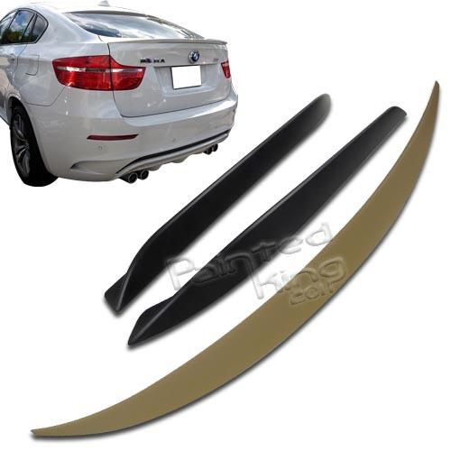 Bmw e71 x6-series p type trunk spoiler & rear fins unpainted 2008-2013