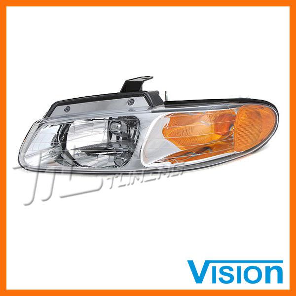 2000 00 chrysler town country left driver head light assembly non quad lamp type