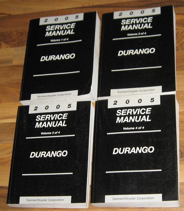 2005 dodge durango shop repair service manual set (4)_sxt/slt/st/limited