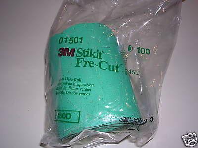 3m 80 grit green stickit 5" disc roll sandpaper !!