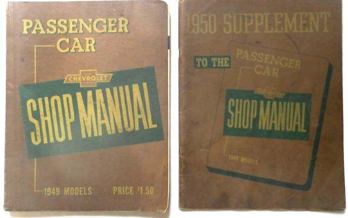 1949 1950 chevrolet car shop repair manuals all models original