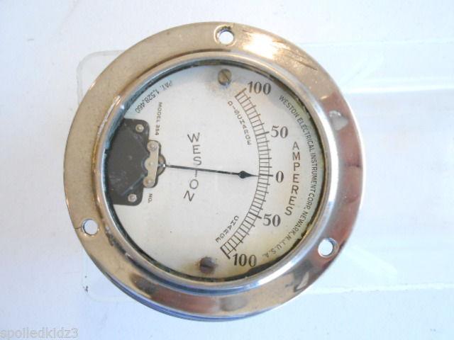 1910 's 1920 's cadillac stutz auburn weston ammeter ampere amp gauge 18 19 20 