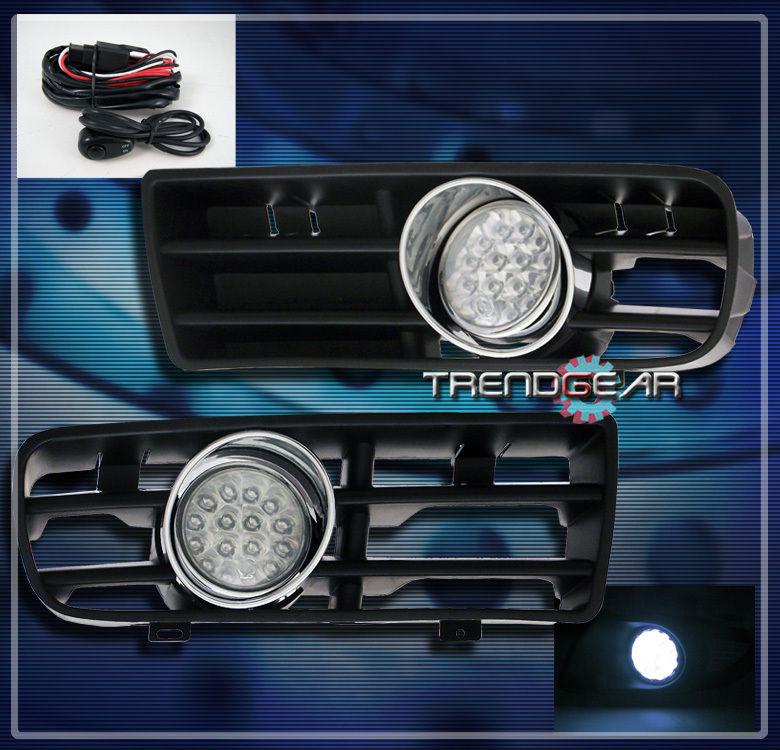 99 00 01 02 03 04 vw jetta bora mk4 bumper driving led fog light lamp+switch kit