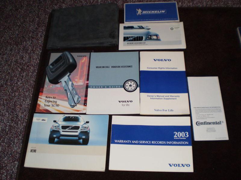 2003 volvo xc90 suv complete owners manual books guide case all models