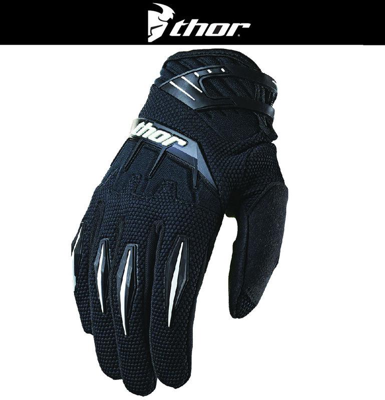 Thor womens spectrum black dirt bike gloves motocross mx atv 2014