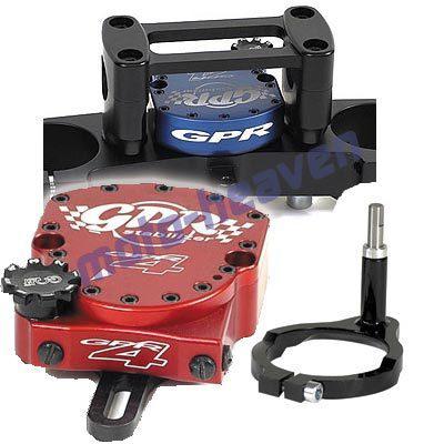 Gpr v4 dirt steering damper honda cr125 r 02-06 fat bar pro kit red 0004