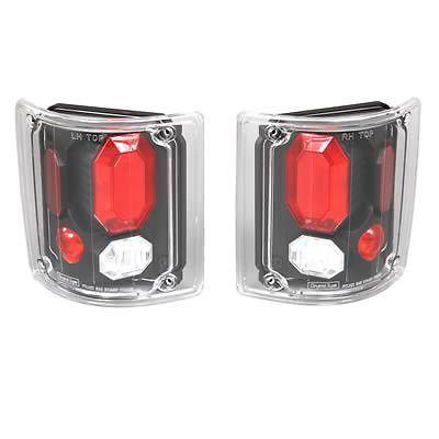 Ipcw crystal clear taillights euro clear/red inserts 1975-1986 chevrolet c/k 10