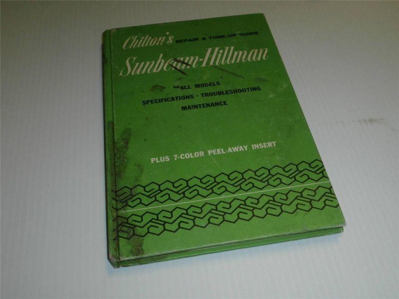 Vintage chilton's sunbeam hillman tiger repair & tune-up service manual 1958-66