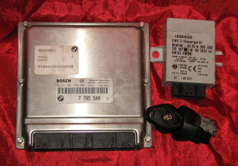 Bmw 5 e39 530d e38 730d serie diesel dme ews key lock set engine computer module