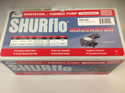 Shurflo macerator 3200-001 new in box