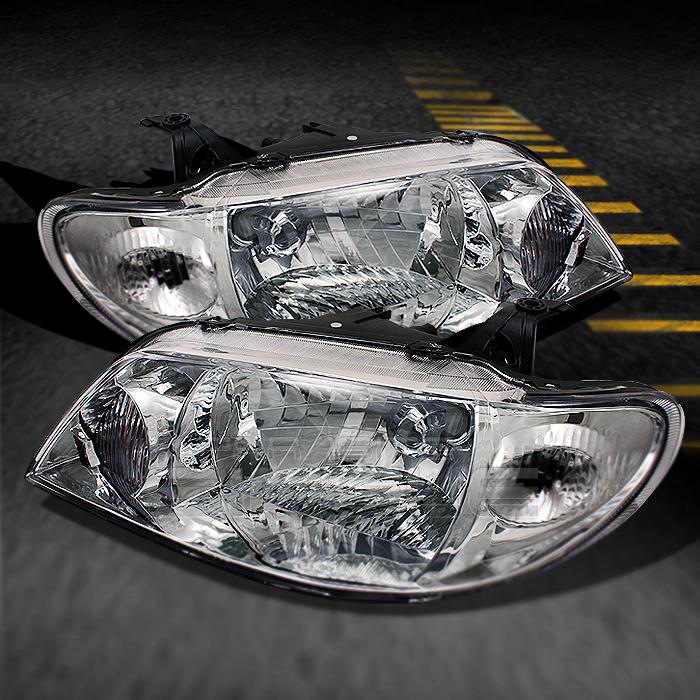 01-03 protege mp3 4dr sedan jdm clear headlights lights lamps left+right