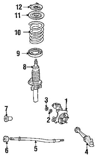 Ford oem f58z3c067a front suspension-strut rod inner bushing