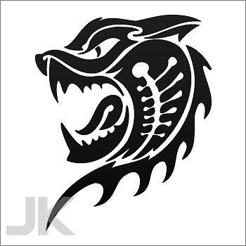 Decal sticker tiger tigers angry attack tribal style jungle wild cat 0502 ag936