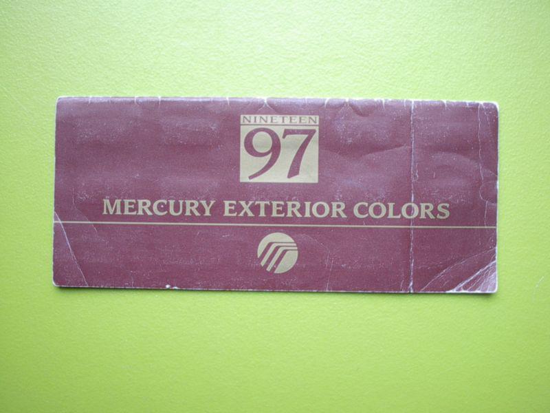 1997 mercury exterior colors chart good condition