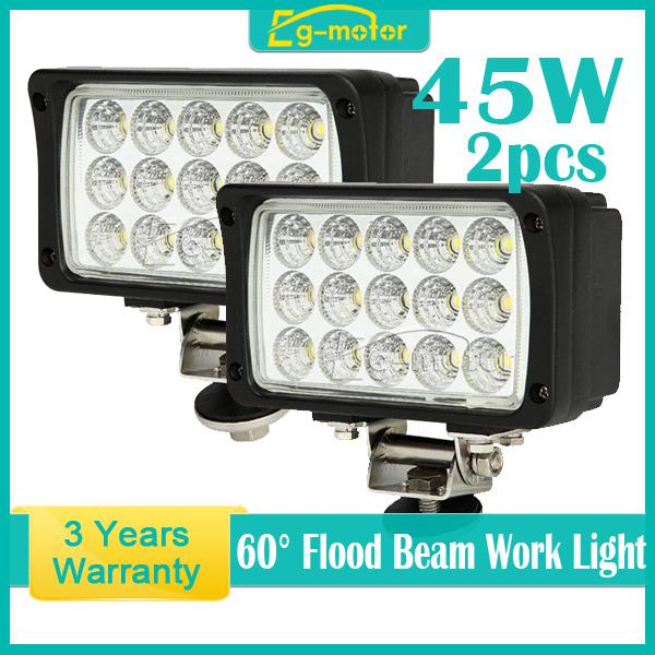 2x 45w driving work light flood bar lamp offroad truck mining boat 4wd ute suv