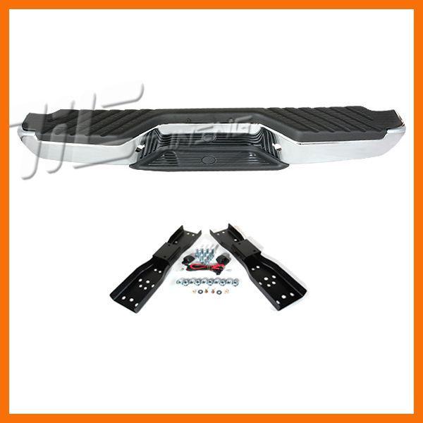 98-04 nissan frontier rear bumper assembly new steel ni1102136 step pad lic lamp