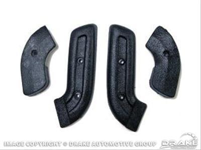 Scott drake seat hinge covers plastic black front ford set