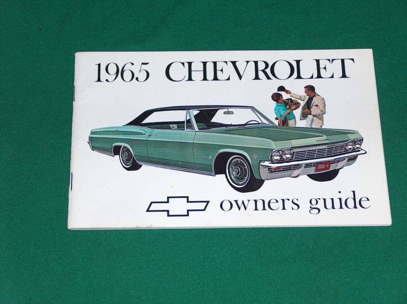 1965 chevrolet impala belair biscaye owners manual guide