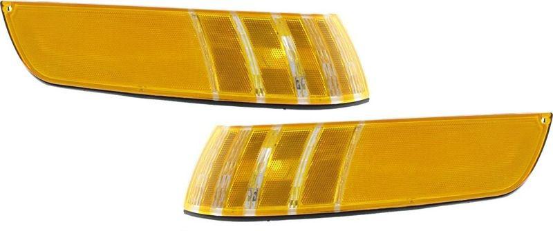 Corner light lamp lens & housing pair set (driver & passenger side, qty 2)