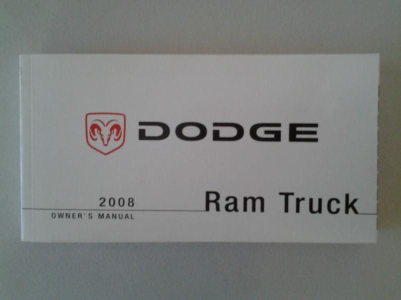 2008 ram truck  owner's manual