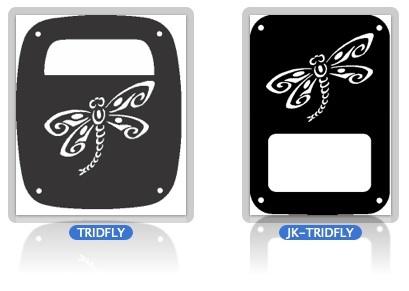 Jeep tail light covers dragonfly cj yj tj jk models black decorative new 