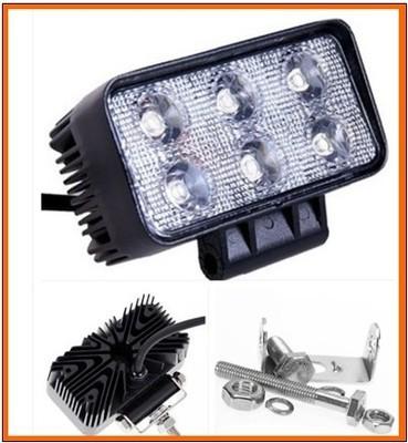 2pcs 18w led work light flood offroad jeep truck lamp 4wd boat 12v24v atv suv