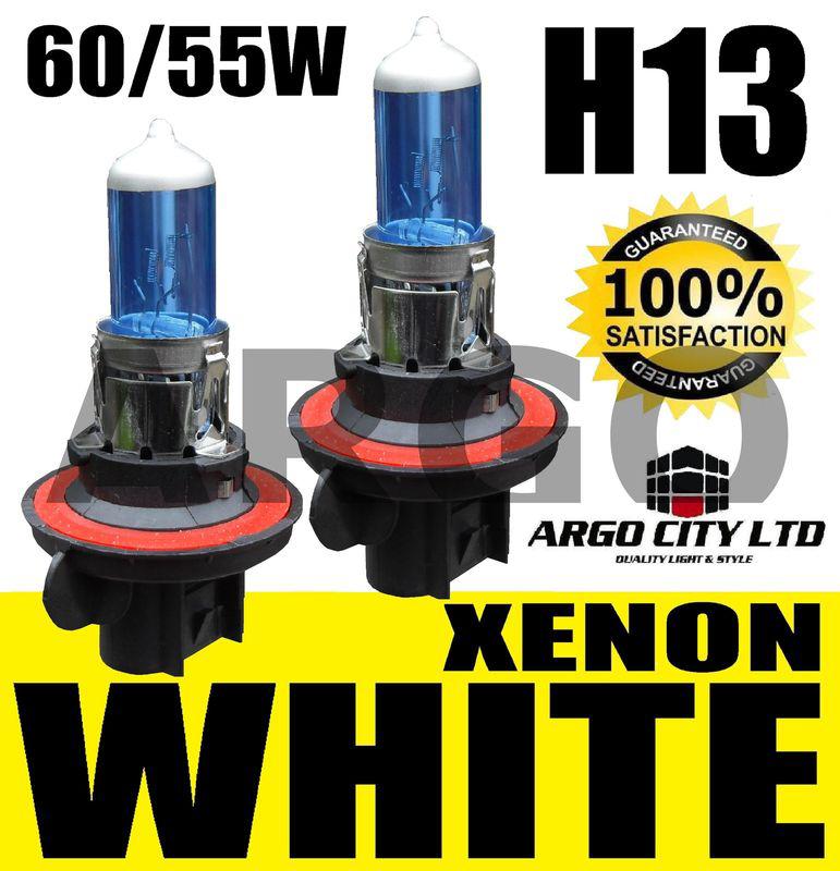 H13 xenon gas filled 60/55w headlight bulbs not halogen high quality white