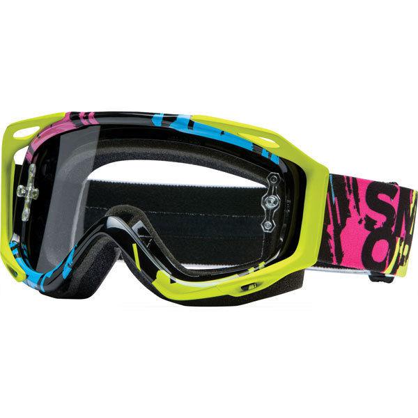 Neon/clear afc smith optics fuel v.2 sweat-x mission goggles