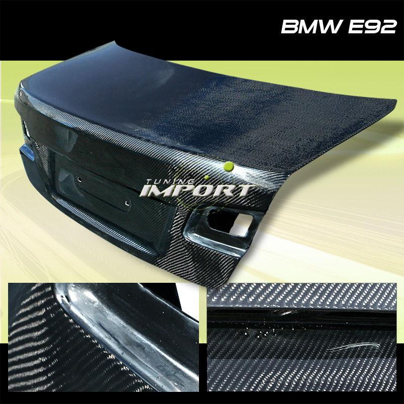 07-10 bmw e92 3-series 325 2dr cf carbon fiber trunk lid cover euro lightweight