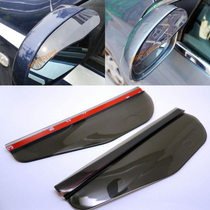 2pcs felexible rearview mirror shield rain sun snow water visor shade cover #1a